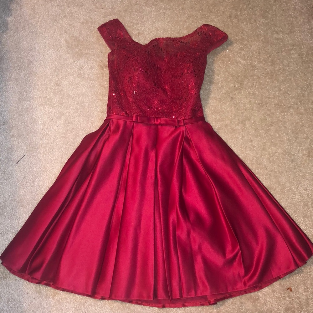 Red sparkly dress